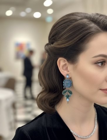 Ohrringe Lagriffe Bijoux  Dame in  Metall-Legierung 6/19.VERDE - 6/19.VERDE